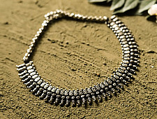 धरा ✽ Antique Finish White Metal ✽ Necklace { 33 }
